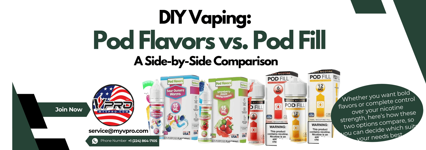 DIY Vaping: Pod Flavors vs. Pod Fill – A Side-by-Side Comparison