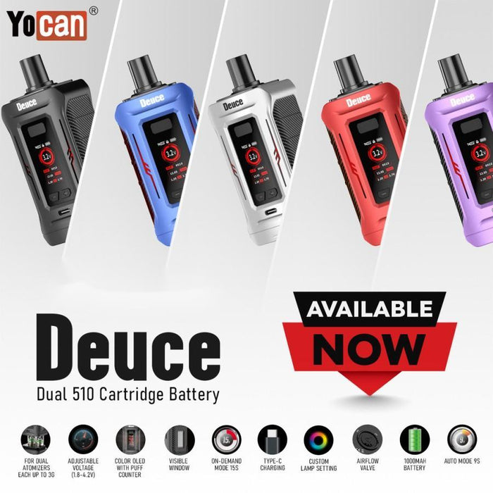 Yocan Deuce 510 Thread Dual Cartridge Vape Battery