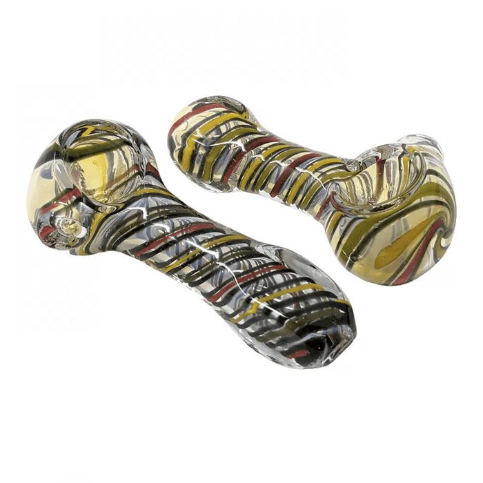 3" Rasta & Fumed Art Hand Pipe