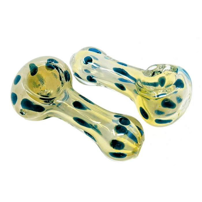 2.5" Silver Fumed Dot Art Hand Pipes - Stylish and Portable