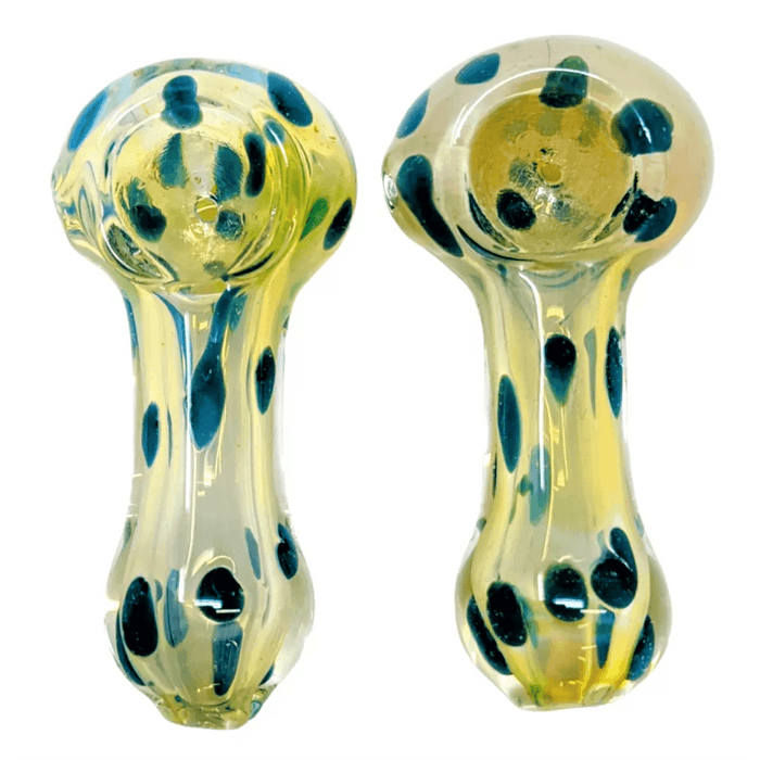 2.5" Silver Fumed Dot Art Hand Pipes - Stylish and Portable