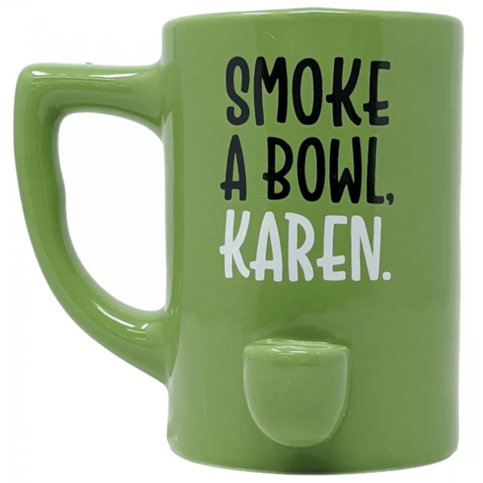 High Point Ceramic Green Smoke A Bowl Karen Mug Hand Pipe