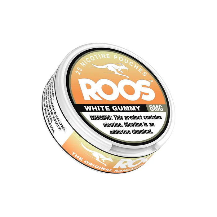 White Gummy - Roos Nicotine Pouches (25ct Can)