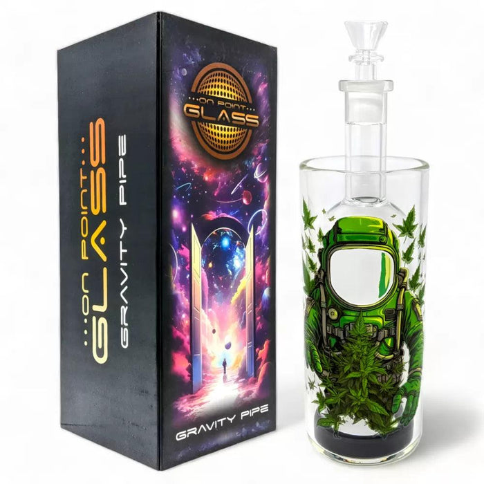 On Point Glass - 8" Jungle Vibes Gravity Water Pipe | Leafy Design