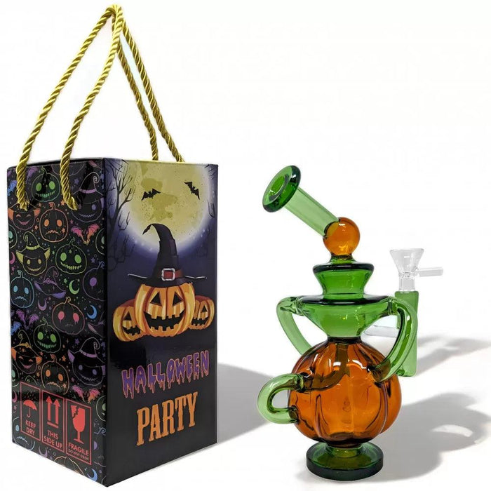 6" Gourd-Geous Pumpkin Recycler Water Pipe