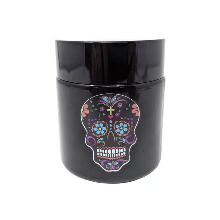 Skull Day Of The Dead Glass Jar