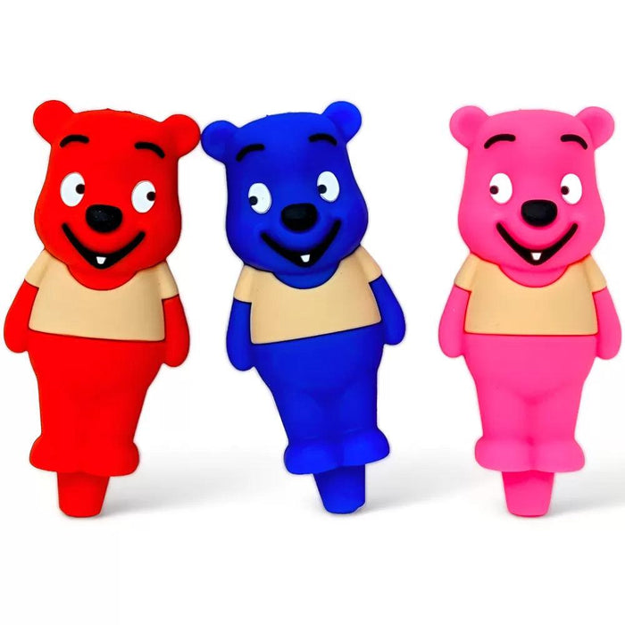 Colorful Silicone Bear-Shaped Hand Pipes