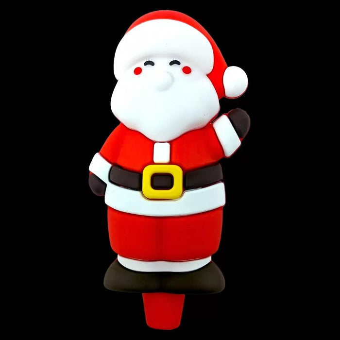 4" Ho, Ho, Ho! True Spirit Of Christmas - Silicone Santa Hand Pipe