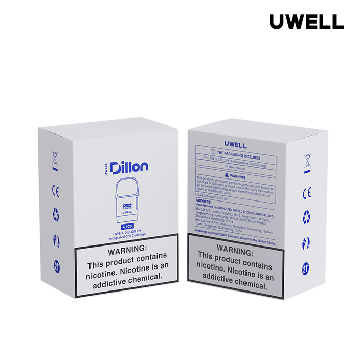 Uwell Dillon EM 2.5ML Refillable Replacement Cartridge Pod - MyVpro