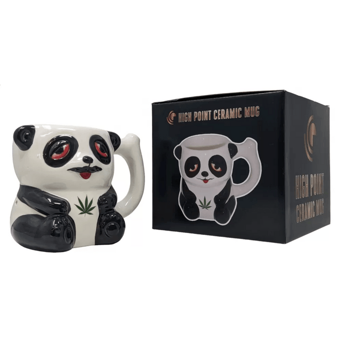 High Point Ceramic Stoned Panda Mug Hand Pipe