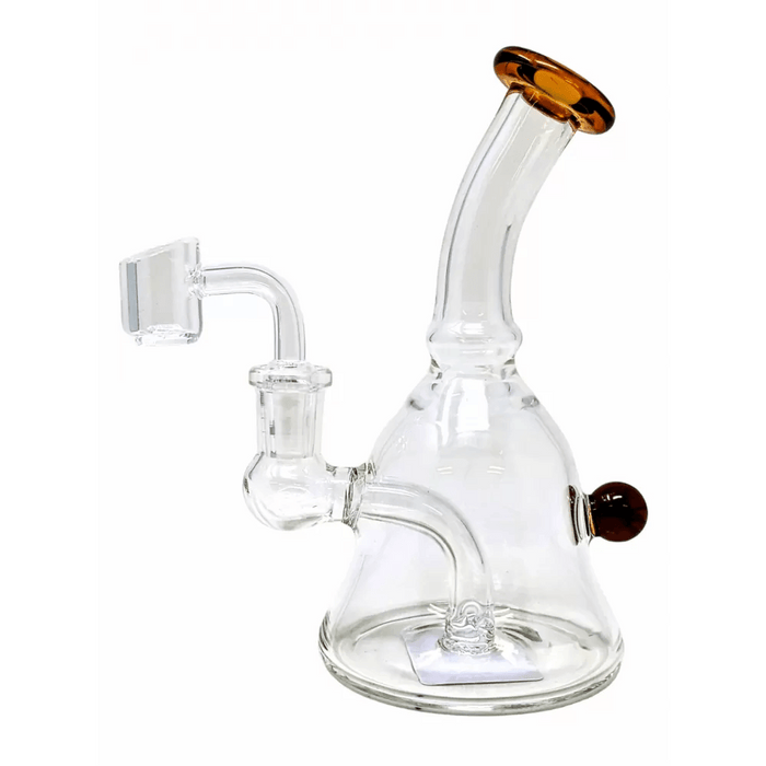 6.5" Assorted Mini Bell Bottom Marble Water Pipe Rig