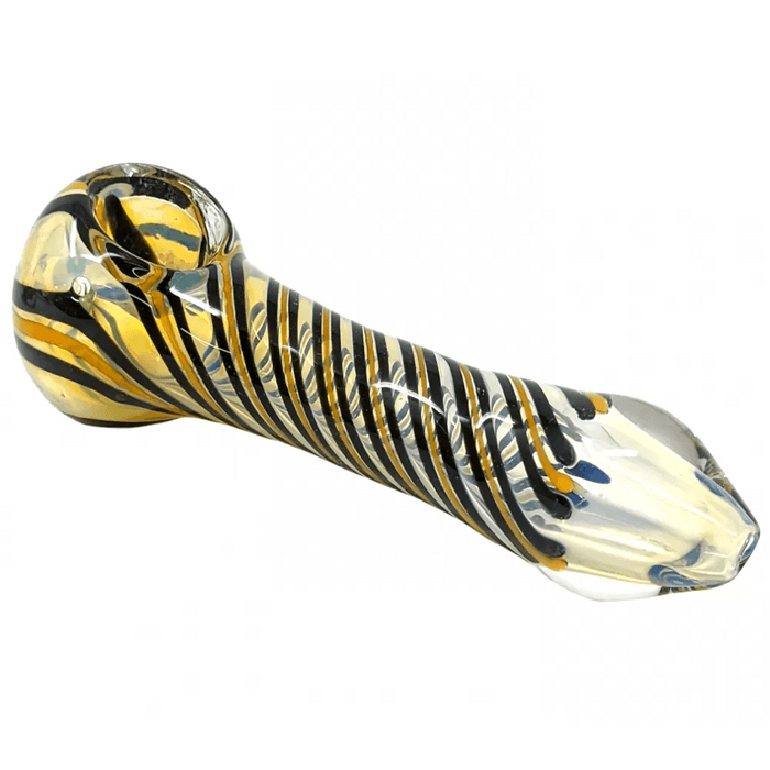 4" Silver Fumed Swirl Hand Pipe