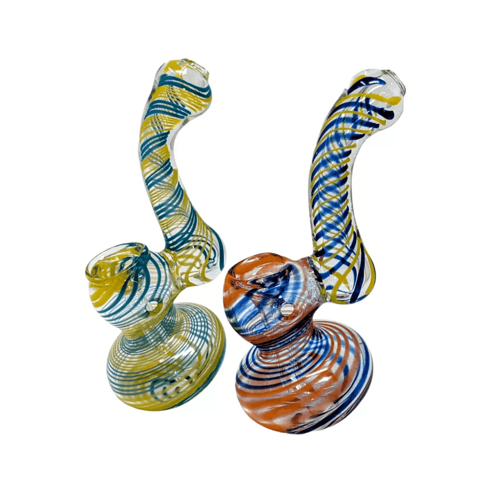 4.5" Swirl Art Bubbler Hand Pipe