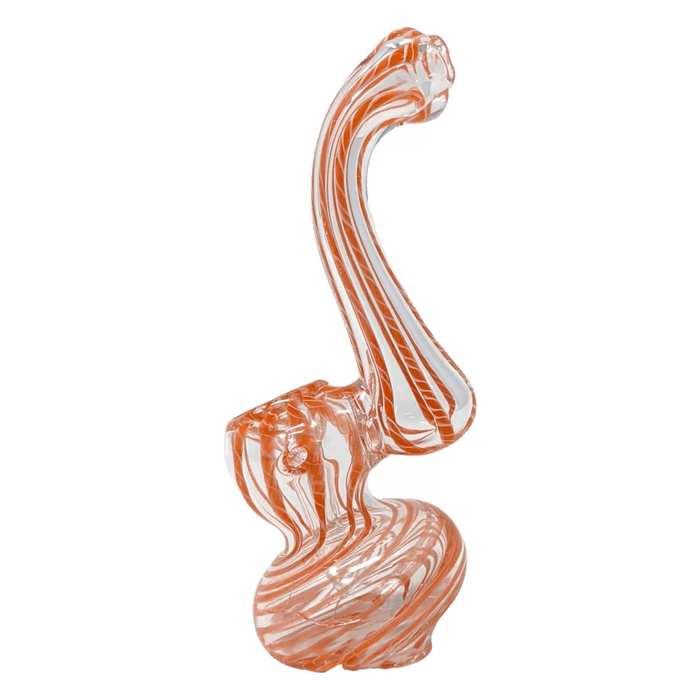 5" Mini Twisted Ribbon Clear Body Bubbler Hand Pipe