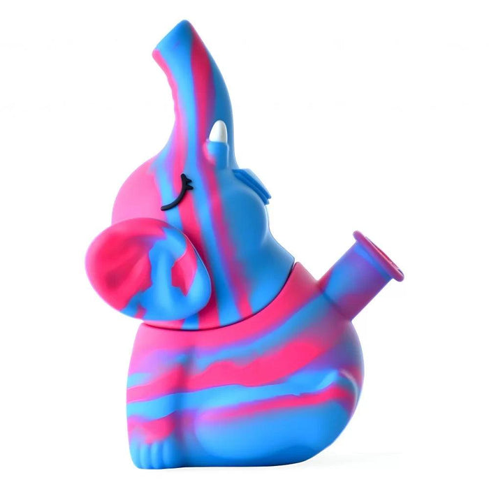 6" Elephant Silicone Water Pipe - Colorful & Durable