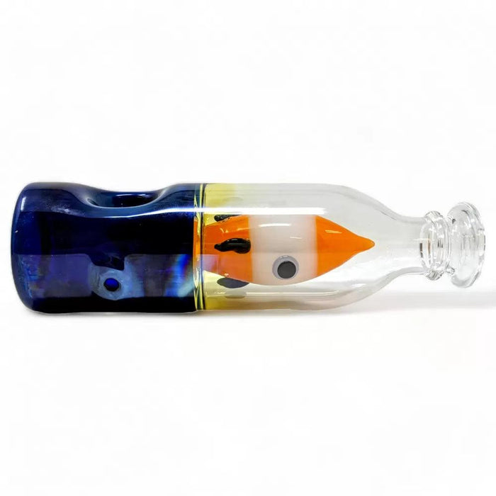 6.5" 2 In 1 "Bottle Rocket Blitz" Hand Pipe/Waterpipe