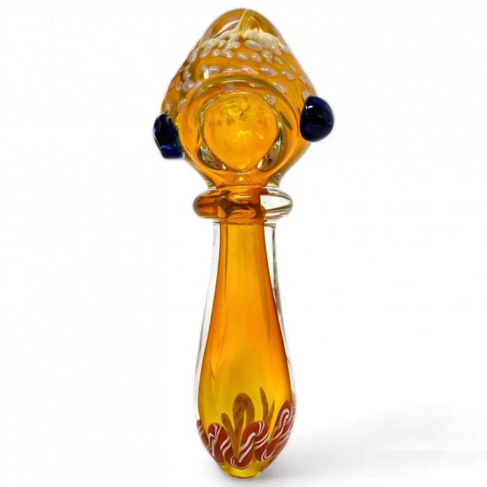 4" Gold Fumed Mushroom Honeycomb Hand Pipe