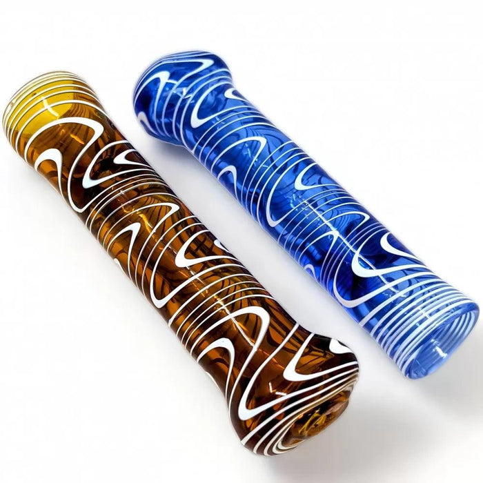 3.25" Art In Every Puff Zig-Zag Color Tube Chillum Hand Pipe