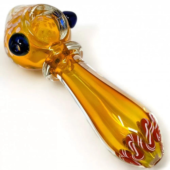 4" Gold Fumed Mushroom Honeycomb Hand Pipe