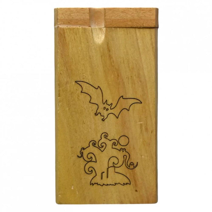 4'' Halloween Designs Engraved Light Wood Dugout