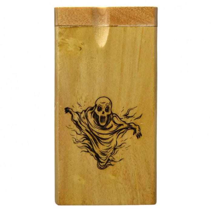 4'' Halloween Designs Engraved Light Wood Dugout