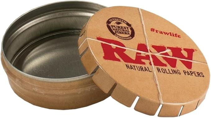 RAW Metal Round Tin - Small Carrying Case