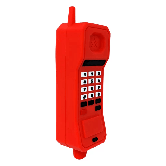 Retro Phone Silicone Hand Pipe - Fun & Durable