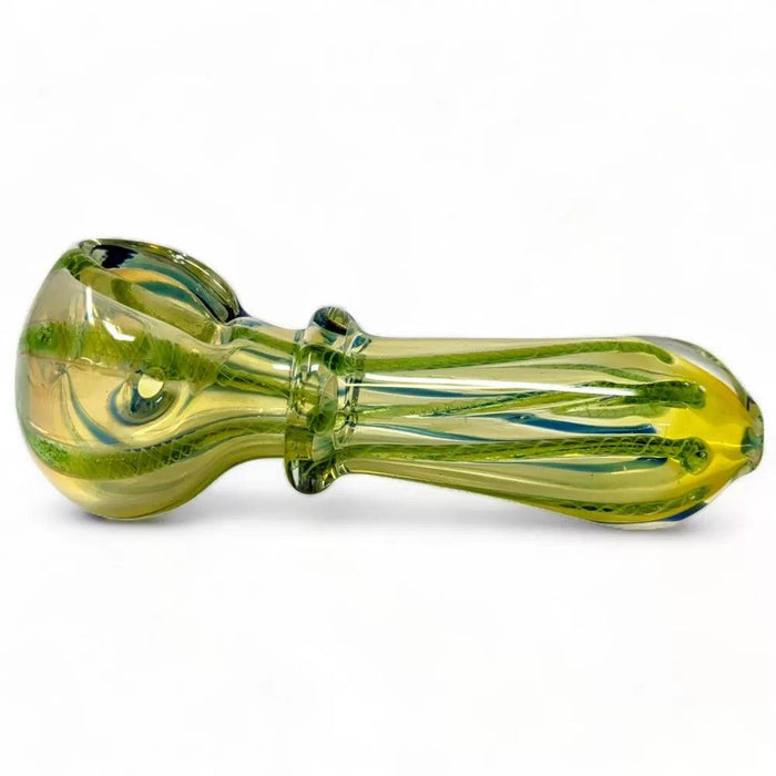 3" Twisted Treasures Gold-Fumed Rope Line Hand Pipe