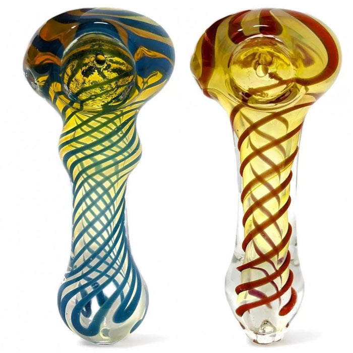 3" Assorted Design Twirls Art Hand Pipes