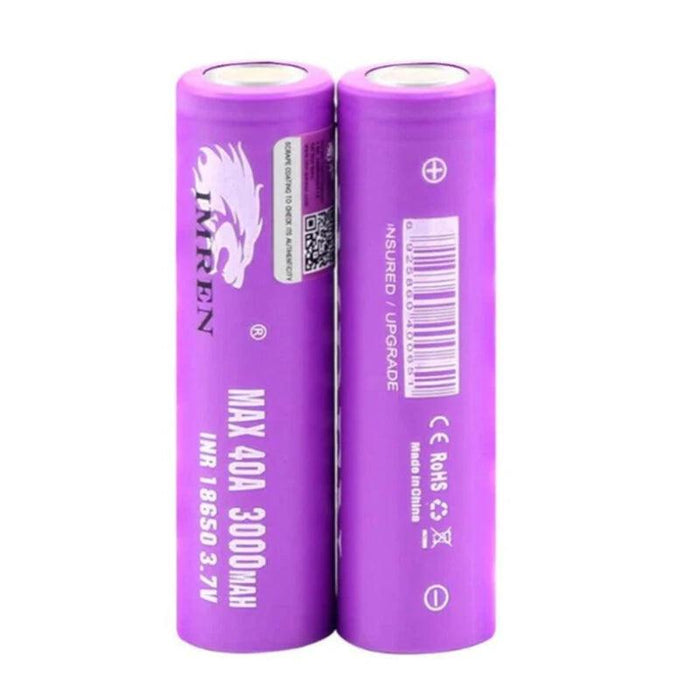 IMREN 18650 3000mAh MAX40A Batteries