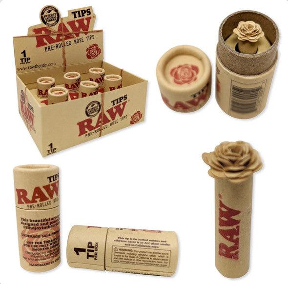 RAW Pre-Rolled Rose Tips - 1 Tip Per Box