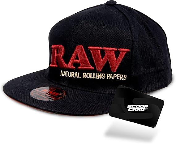 RAW Classic Brim Red On Black Baseball Cap