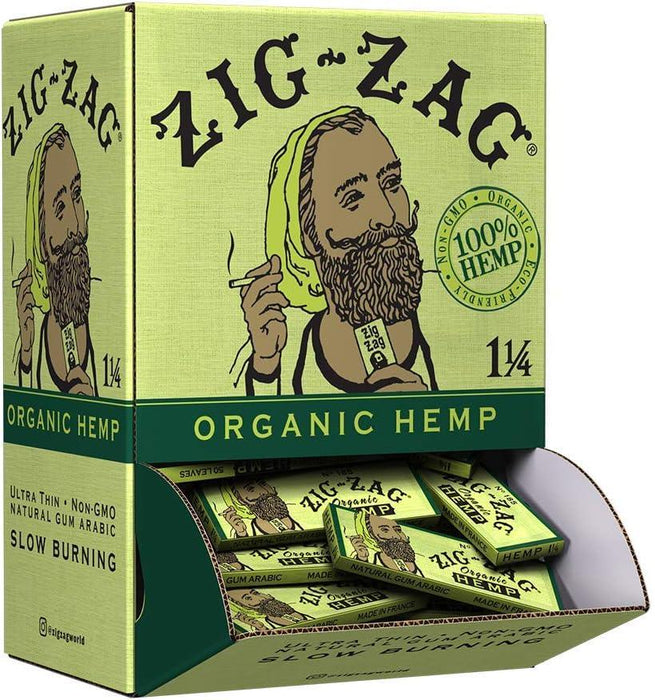 Zig-Zag Slow Burning Organic Hemp Rolling Papers - 1 1/4 Size