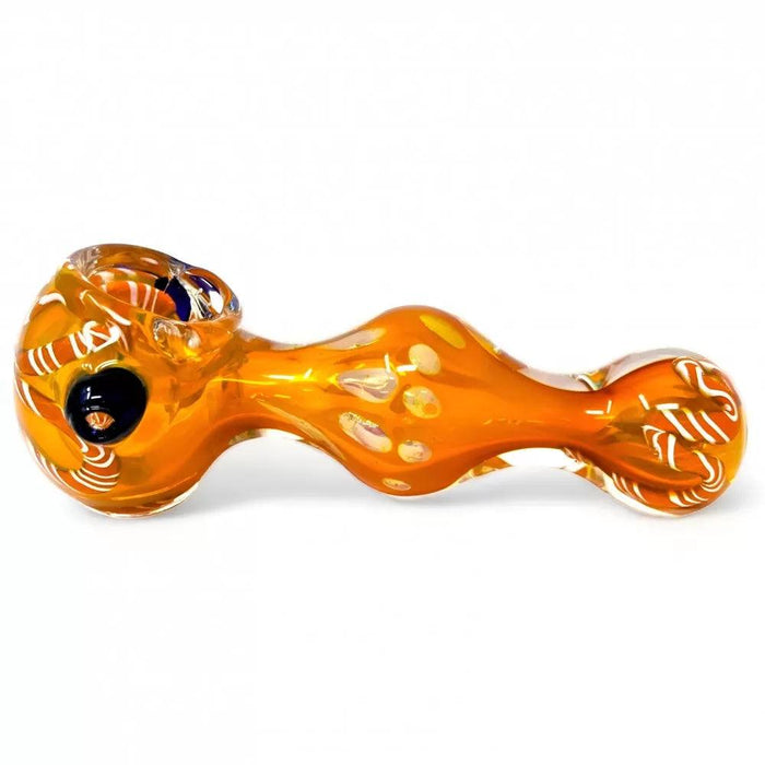 4" Gold Fumed Ribbon Art Hand Pipes