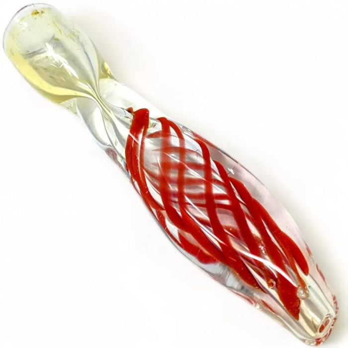 3" Vase of Lines Twist Chillum Hand Pipe