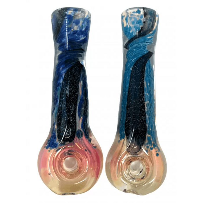 3" Silver Fumed Donut Mouth Chillum Hand Pipe