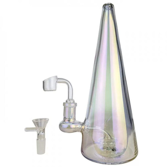 9" ElectroP Cone Showerhead Perc BangerH Waterpipe 14F