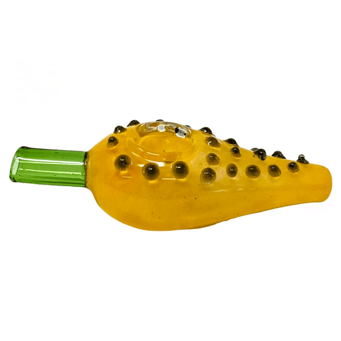 3.5" Carrot Shape Frit Art Hand Pipe  - 1PC