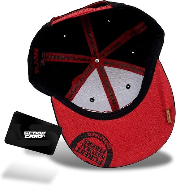 RAW Classic Brim Red On Black Baseball Cap