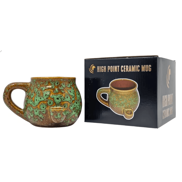 High Point Ceramic Glazed Artwork Mug Hand Pipe