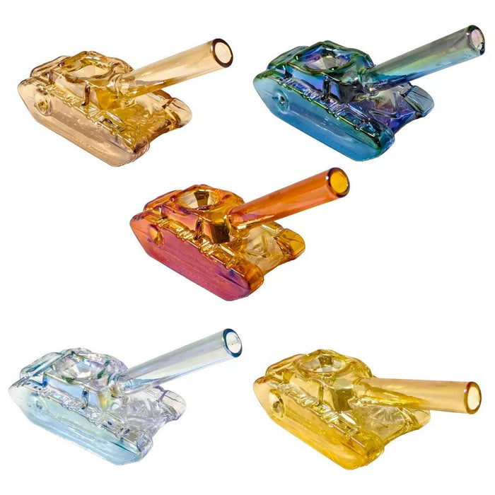 4" Electroplated Tanktastic Hand Pipe - Assorted