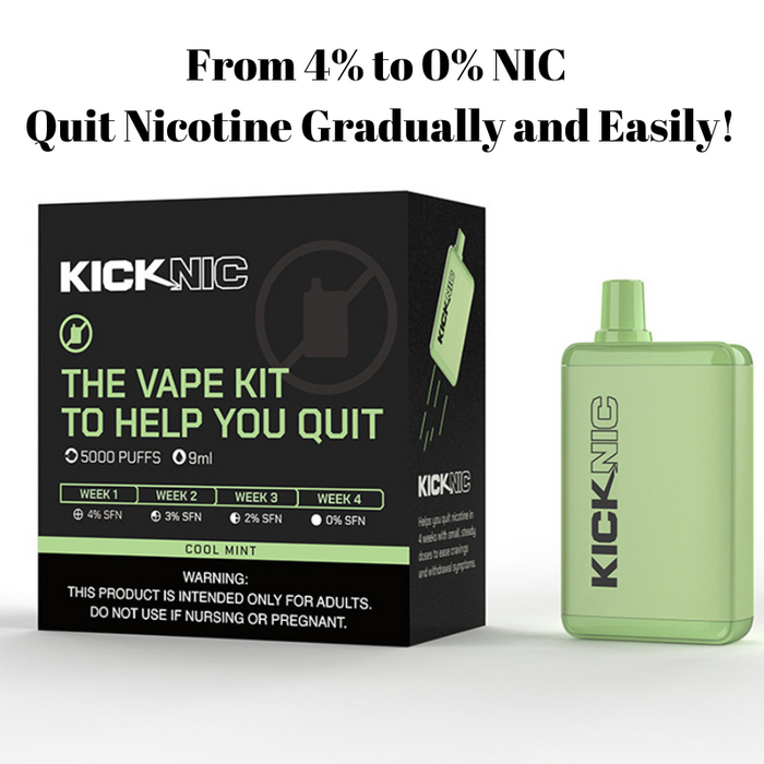 KickNic 5K Nicotine-Free Disposable Vape | 4-Week NoNic6 Quit Plan