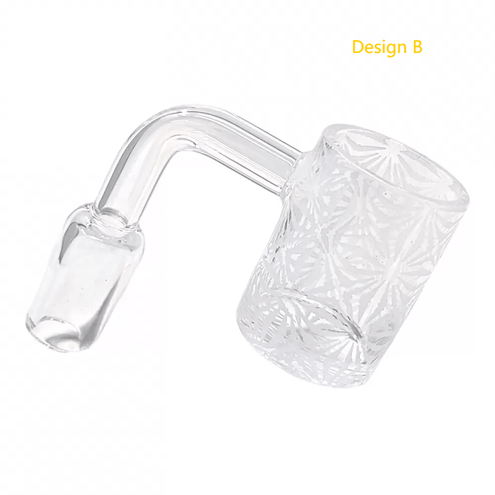 14mm Quartz 22mm Bucket Banger Male W/Sand Blasted Design