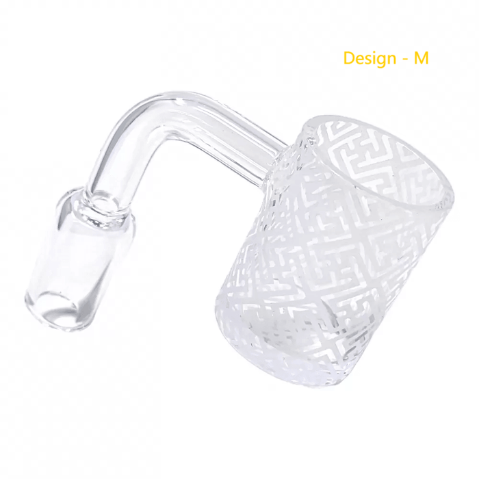 14mm Quartz 22mm Bucket Banger Male W/Sand Blasted Design