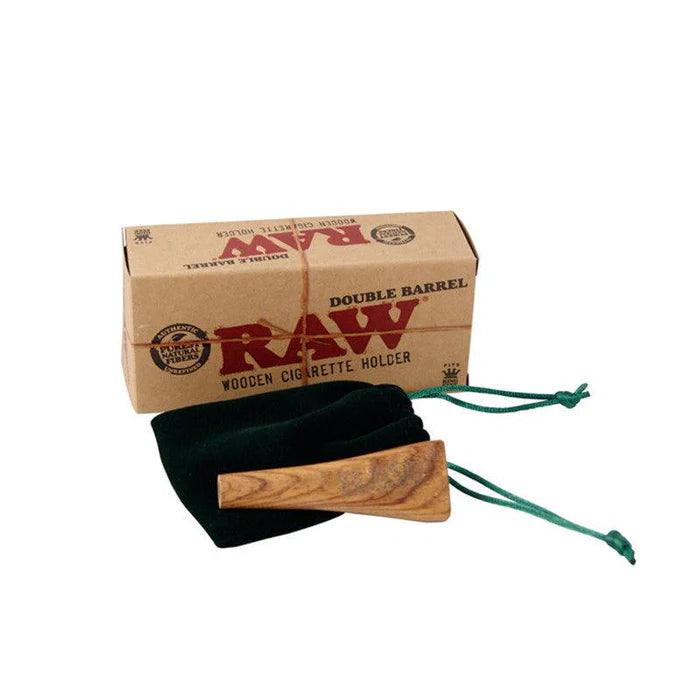 RAW King Size Double Barrel Wooden Cigarette Holder