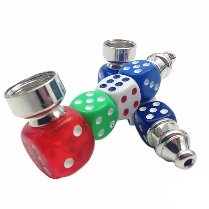 Headway Designs Premium Metal 4 Inches Yahtzee Dice Smoking Pipe