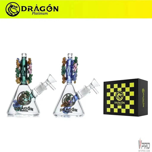 Dragon Platinum Floral Wreath Design Water Pipe - MyVpro