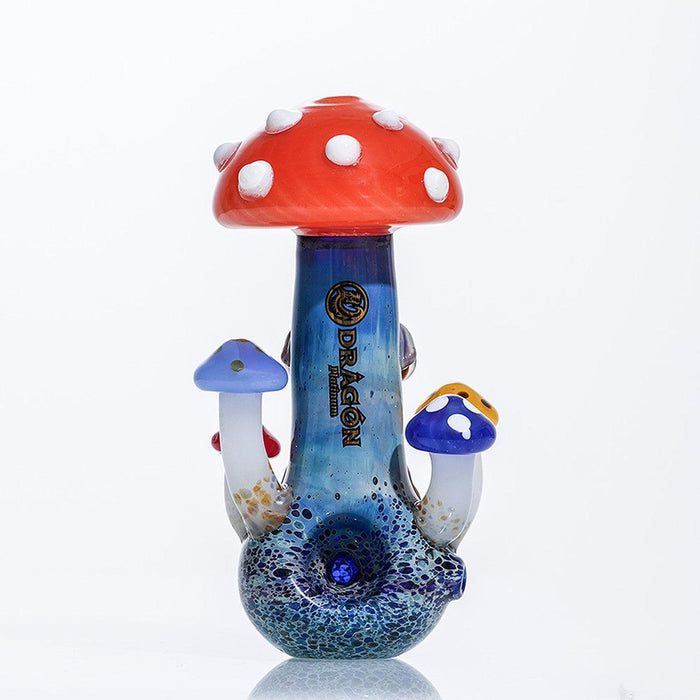 Dragon Platinum Angry Mushroom Glass Hand Pipe Spoon