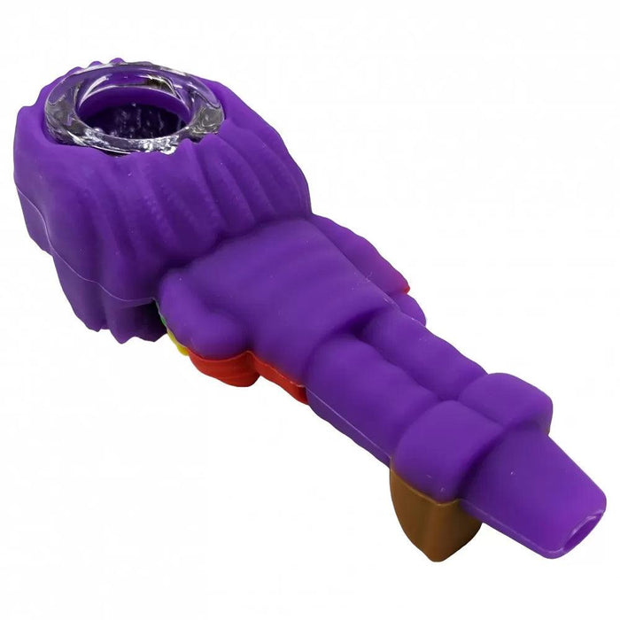 4" Feel The Rhythm, Feel The Vibes Silicone Rasta Hand Pipe