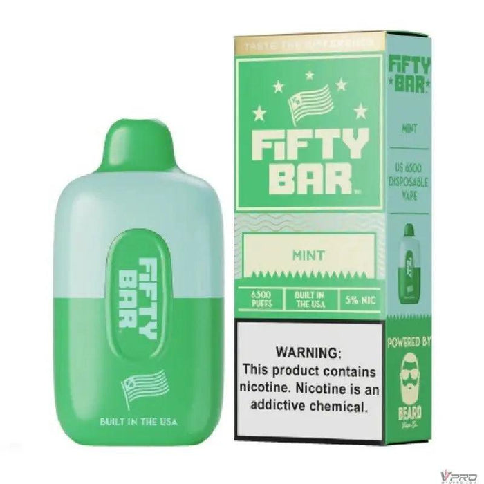 Fifty Bar by Beard Vape Co 6500 Puffs 5% Nicotine Rechargeable Disposable Fifty Bar